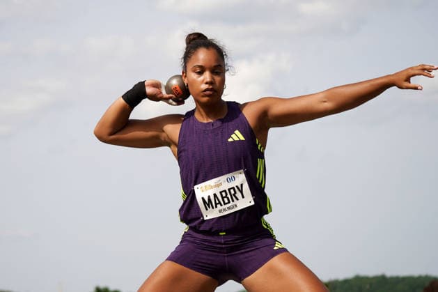 Sport Bilder des Tages Rehlingen, Leichtathletik, athletics, Track and Field, 61 Internationales Pfingstsportfest, 24.05.2026, Bungerstadion Rehlingen-Siersburg, Kugelstossen Frauen, Yemisi Mabry MTG Mannheim , Deutschland