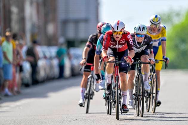 Grand Prix Criquielion 2026 Cycling Race LESSINES, BELGIUM - MAY 24 : Rider of Team Lotto Intermarche leading the escape pack during the 58th edition of Grand Prix Criquielion an UCI Class 1.1 one day cycling road race for Men Elite of km with start in Ath and finish in Lessines on May 24, 2026 in Lessines, Belgium, 24 05 2026 Lessines Belgium  Copyright: xSesx