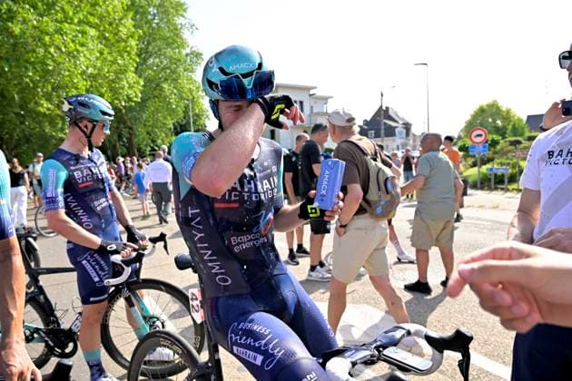 Grand Prix Criquielion 2026 Cycling Race LESSINES, BELGIUM - MAY 24 : Borgo Alessandro (ITA) of Bahrain Victorius celebrating his victory during the 58th edition of Grand Prix Criquielion an UCI Class 1.1 one day cycling road race for Men Elite of km with start in Ath and finish in Lessines on May 24, 2026 in Lessines, Belgium, 24 05 2026 Lessines Belgium  Copyright: xSesx