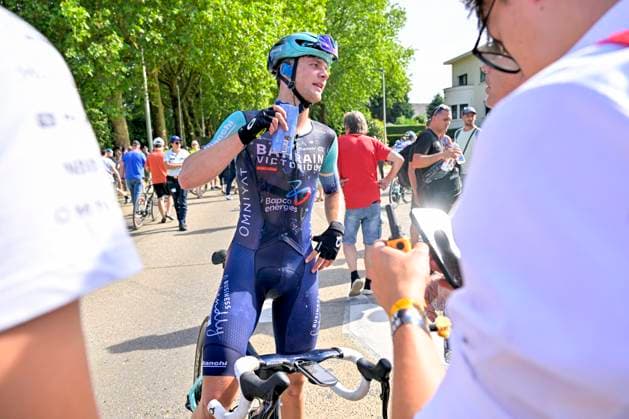 Grand Prix Criquielion 2026 Cycling Race LESSINES, BELGIUM - MAY 24 : Borgo Alessandro (ITA) of Bahrain Victorius celebrating his victory during the 58th edition of Grand Prix Criquielion an UCI Class 1.1 one day cycling road race for Men Elite of km with start in Ath and finish in Lessines on May 24, 2026 in Lessines, Belgium, 24 05 2026 Lessines Belgium  Copyright: xSesx