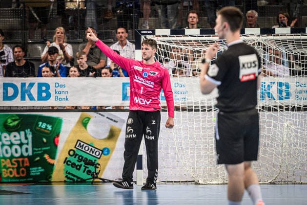 Mateusz Kornecki (TVB Stuttgart, 01) - Siegerpose GER, TVB Stuttgart - SG Flensburg-Handewitt, DAIKIN HBL, Handball, Bundesliga, 32. Spieltag, Spielzeit 2025 2026, 24.05.2026 GER, TVB Stuttgart - SG Flensburg-Handewitt, DAIKIN HBL, Handball, Bundesliga, 32. Spieltag, Spielzeit 2025 2026, 24.05.2026 Stuttgart Copyright: xSandyxDinkelackerx EP_SDR