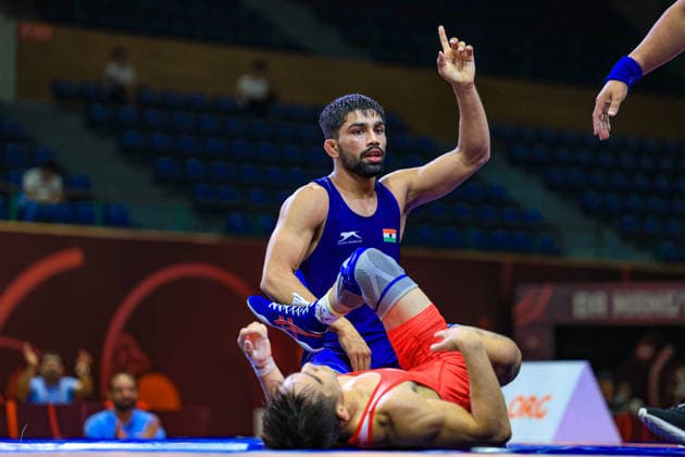 U23 Wrestling Asian Championships 55kg GR - Neeraj Patel (IND) df. Rauan Bekimov (KAZ)