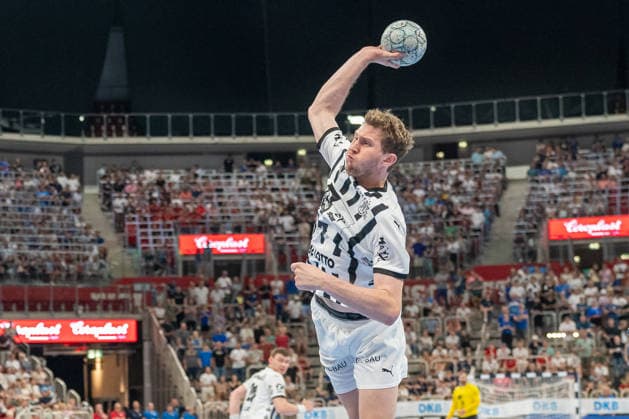 Magnus Landin Jacobsen (THW Kiel, 07) beim Wurf. Bergischer HC vs. THW KIel, Handball, DAIKIN HBL, 32. Spieltag, Saison 2025 2026, 24.05.2026 Bergischer HC vs. THW Kiel, Handball, DAIKIN HBL, 32. Spieltag, Saison 2025 2026, 24.05.2026 Duesseldorf Copyright: xEibner-Pressefoto ThomasxHaeslerx EP_THR