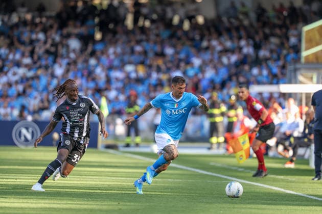 Serie A football match - 2025 26 Napoli vs. Udinese Matteo Politano of SSC Napoli During the football match on May 24, 2026, valid for the Italian Serie A - 2025 26 championship in Naples at the Diego Armando Maradona Stadium between SSC Napoli and FC Udinese. Pictured: NAPOLI stadio Diego Armando Maradona CAMPANIA ITALIA Copyright: xFABIOxSASSO FPAxFabioxSassox 2L8A0093