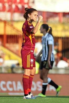 Vicenza 24 05 2026 - finale Coppa Italia femminile Juventus-Roma foto Image nella foto: esultanza gol Manuela Giugliano