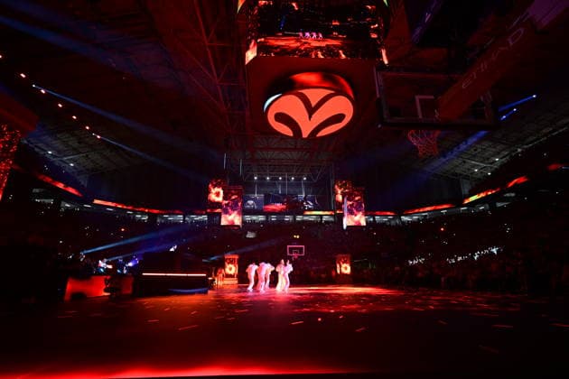 Olympiacos Piraeus v Real Madrid Euroleague Final Four view general of Telekom Center Athens during the Euroleague match, Final Four, Final game between Olympiacos Piraeus v Real Madrid played at ATHENS Telekom Center Athens Stadium on May 24nd 2026 in Athens Greece Athens Greece Basketball Copyright: xAgenciaxLOFx
