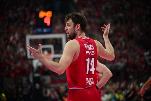 Olympiacos Piraeus v Real Madrid Euroleague Final Four Sasha Vezenkov of Olympiacos during the Euroleague match, Final Four, Final game between Olympiacos Piraeus v Real Madrid played at ATHENS Telekom Center Athens Stadium on May 24nd 2026 in Athens Greece Athens Greece Basketball Copyright: xAgenciaxLOFx