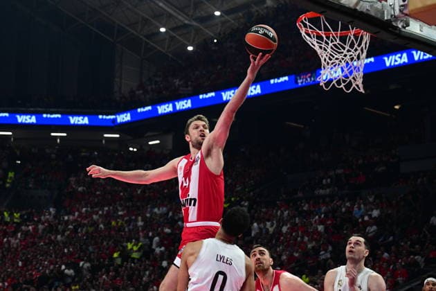 Olympiacos Piraeus v Real Madrid Euroleague Final Four Sasha Vezenkov of Olympiacos during the Euroleague match, Final Four, Final game between Olympiacos Piraeus v Real Madrid played at ATHENS Telekom Center Athens Stadium on May 24nd 2026 in Athens Greece Athens Greece Basketball Copyright: xAgenciaxLOFx