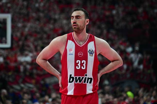 Olympiacos Piraeus v Real Madrid Euroleague Final Four Nikola Milutinov of Olympiacos during the Euroleague match, Final Four, Final game between Olympiacos Piraeus v Real Madrid played at ATHENS Telekom Center Athens Stadium on May 24nd 2026 in Athens Greece Athens Greece Basketball Copyright: xAgenciaxLOFx