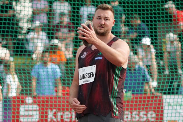Rehlingen, Leichtathletik, athletics, Track and Field, 61 Internationales Pfingstsportfest, 24.05.2026, Bungerstadion Rehlingen-Siersburg, Diskuswurf Männer, Henrik Janssen, SC Magdeburg Deutschland
