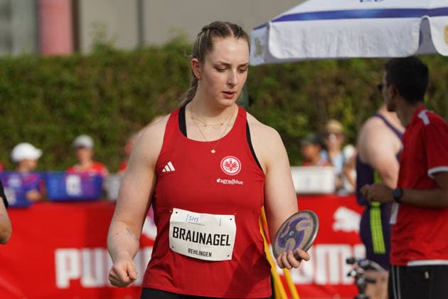 Rehlingen, Leichtathletik, athletics, Track and Field, 61 Internationales Pfingstsportfest, 24.05.2026, Bungerstadion Rehlingen-Siersburg, Diskuswurf Frauen, Leia Braunagel , Deutschland