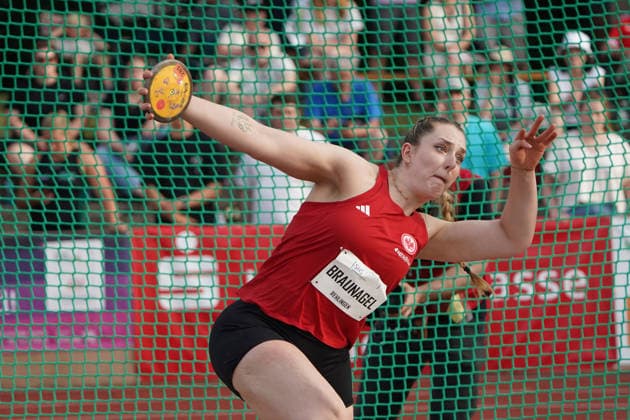 Rehlingen, Leichtathletik, athletics, Track and Field, 61 Internationales Pfingstsportfest, 24.05.2026, Bungerstadion Rehlingen-Siersburg, Diskuswurf Frauen, Leia Braunagel , Deutschland