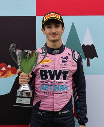 24.05.2026, Circuit Gilles-Villeneuve, Montreal, FORMULA 1 LENOVO GRAND PRIX DU CANADA 2026 , im Bild 3.Platz für Formel 2-Rennfahrer Gabriele Mini (Photo by Mark Urquhart Hasan Bratic DeFodi Images) -