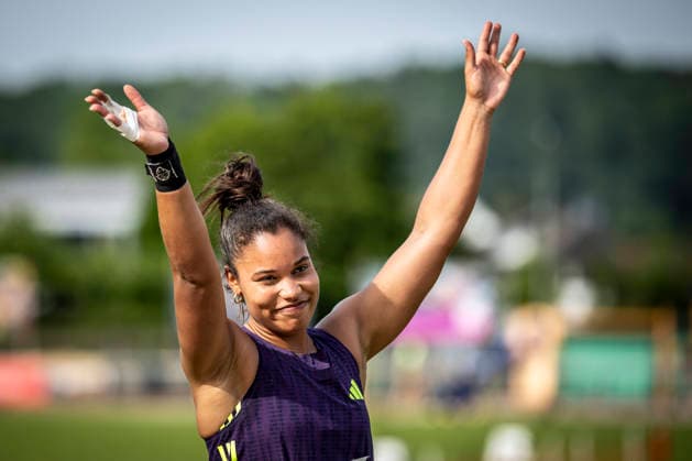 REHLINGEN , GERMANY - MAY 24: Yemisi Mabry (GER MTG Mannheim) during the 61. Internationales Pfingstsportfest on 24.05.2026 at the Bungertstadion in Rehlingen-Siersburg (Saarland Deutschland). Saarland Deutschland Copyright: xAxelxKohringx