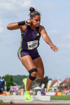 REHLINGEN , GERMANY - MAY 24: Yemisi Mabry (GER MTG Mannheim) during the 61. Internationales Pfingstsportfest on 24.05.2026 at the Bungertstadion in Rehlingen-Siersburg (Saarland Deutschland). Saarland Deutschland Copyright: xAxelxKohringx