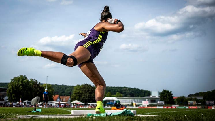 REHLINGEN , GERMANY - MAY 24: Yemisi Mabry (GER MTG Mannheim) during the spot put of the 61. Internationales Pfingstsportfest on 24.05.2026 at the Bungertstadion in Rehlingen-Siersburg (Saarland Deutschland). Saarland Deutschland Copyright: xAxelxKohringx