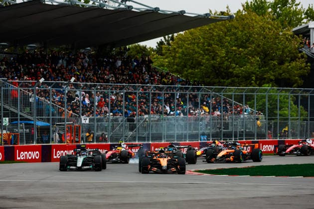 F1 - CANADIAN GRAND PRIX 2026 Start of the race: 01 NORRIS Lando (gbr), McLaren F1 Team MCL40, 12 KIMI ANTONELLI Andrea (ita), Mercedes AMG F1 Team W17, 44 HAMILTON Lewis (gbr), Scuderia Ferrari SF-26, action during the Formula 1 Grand Prix du Canada 2026, 5th round of the 2026 Formula One World Championship, WM, Weltmeisterschaft from May 22 to 24, 2026 on the Circuit Gilles Villeneuve, in MontrÃ al, Canada - MontrÃ alCanada  Copyright: xFLORENTxGOODENx
