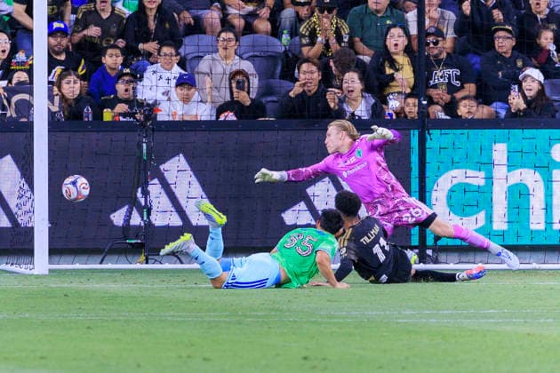 May 24, 2026, Los Angeles, California, USA: Timothy Tillman 11 of the Los Angeles Football Club scores a goal during their regular season MLS, Fussball Herren, USA game against the Seattle Sounders FC on Sunday May 24, 2026 at the BMO Stadium in Los Angeles, California. LAFC defeat Sounders, 1-0. ARIANA RUIZ PI LAFC Defeat Sounders, 1-0  - ZUMAp124 20260524_zaa_p124_003 Copyright: xArianaxRuizx