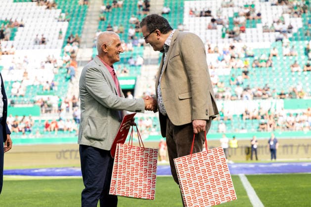 SOCCER - BL, Rapid vs Ried VIENNA,AUSTRIA,25.MAY.26 - SOCCER - ADMIRAL Bundesliga, Europacup play off, SK Rapid Wien vs SV Ried. Image shows Guenter Benkoe and Thomas Einwallner.  GEPAxpictures xPhilippxBrem