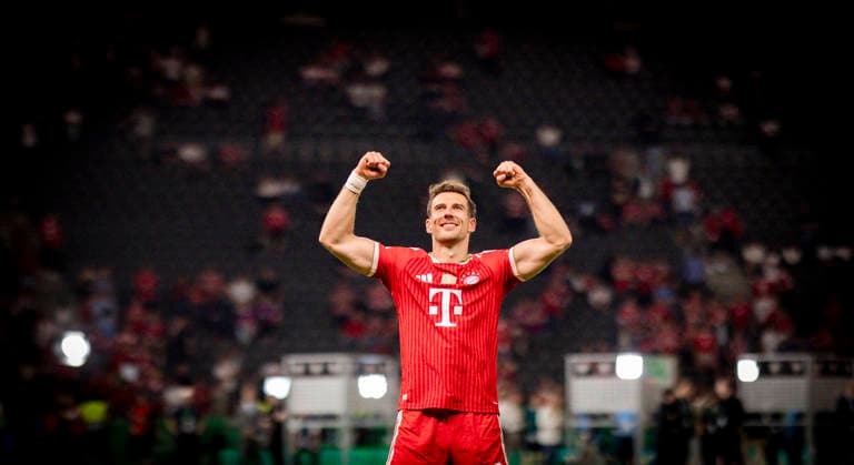 Berlin, Germany. 23rd Mai 2026. Schlussjubel Leon Goretzka (FCB) Bayern München - VfB Stuttgart 23.05.2026