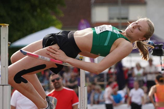 Rehlingen, Leichtathletik, athletics, Track and Field, 61 Internationales Pfingstsportfest, 24.05.2026, Bungerstadion Rehlingen-Siersburg, Hochsprung Frauen Johanna Göring SV salamander Kornwestheim GER, Deutschland