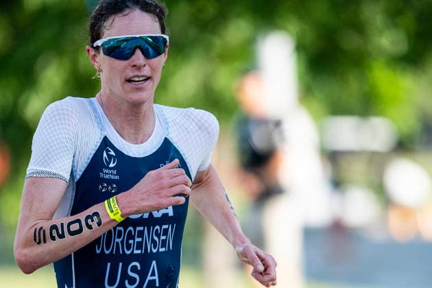 May 25, 2026: Gwen Jorgensen (203) leading the womens Pro Sprint run at the SuperTri. Austin, Texas. CSM. Austin United States of America - ZUMAc04_ 20260525_faf_c04_004 Copyright: xMarioxCantux