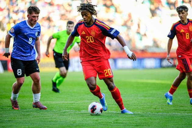 UEFA Under-17 European Championship, EM, Europameisterschaft Estonia 2026 Christian Imga in action during the UEFA Under-17 European Championship Group-A match between Estonia U-17 vs Spain U-17 national teams, Tallinn Estonia 25.05.2026 Tallinn A Le Coq Arena Estonia Copyright: xMaurixLevandix