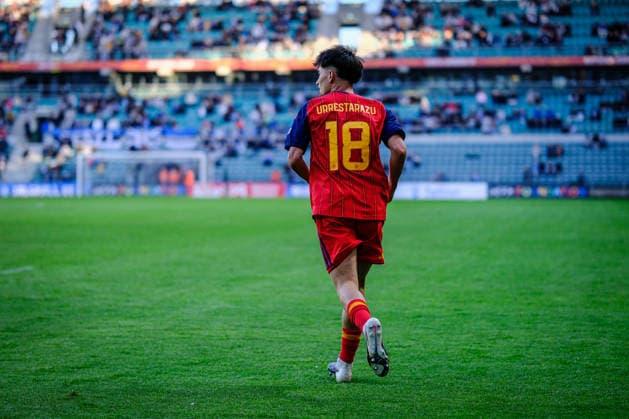 UEFA Under-17 European Championship, EM, Europameisterschaft Estonia 2026 Mikel Urrestarazu in action during the UEFA Under-17 European Championship Group-A match between Estonia U-17 vs Spain U-17 national teams, Tallinn Estonia 25.05.2026 Tallinn A Le Coq Arena Estonia Copyright: xMaurixLevandix