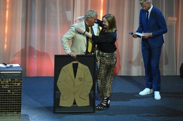 Pro League Awards 2026 ANTWERPEN, BELGIUM - MAY 25 : Hall of Fame Frank Vercauteren - Enzo Scifo - Lei Clijsters (Elke Clijsters) - Jean-Marie Pfaff during the Pro League Award on May 25, 2026 in Antwerpen, Belgium, 25 05 2026 Antwerpen Belgium  Copyright: xVincentxKalutx