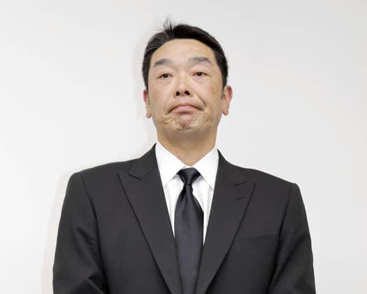 Baseball: Abe resigns as Giants manager Shinnosuke Abe meets the media in Tokyo on May 26, 2026, as he resigns as manager of the Yomiuri Giants following his arrest the previous day on suspicion of assaulting his daughter. He was released in the small hours of May 26.  A14AA0005611871P