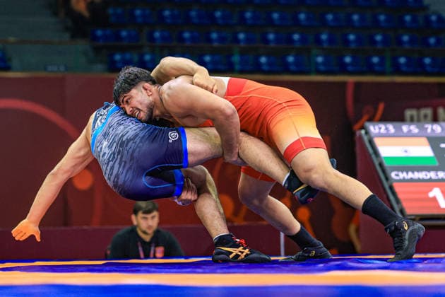 U23 Wrestling Asian Championships 79kg FS - Chandermohan Chandermohan (IND) df. Baitemir Tuleberdiev (KGZ)