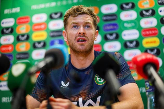 Republic of Ireland press conference, PK, Pressekonferenz FAI HQ, Dublin 26 5 2026 Nathan Collons Nathan Collons 26 5 2026  Copyright: x INPHO RyanxByrnex RB1_0875