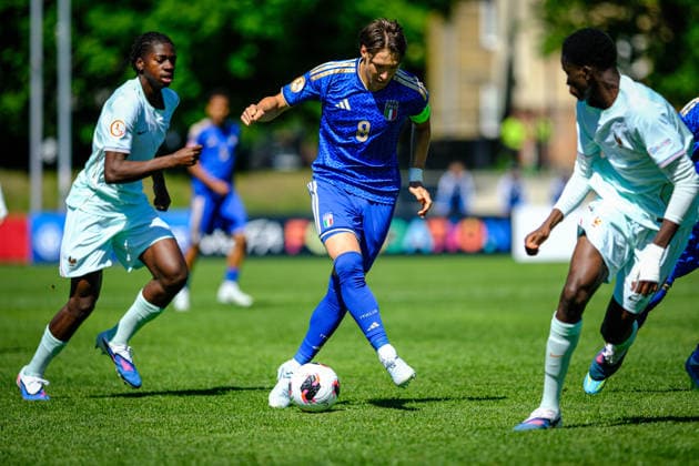 UEFA Under-17 European Championship, EM, Europameisterschaft Estonia 2026 Edoardo Biondini in action during the UEFA Under-17 European Championship Group-A match between Italy U-17 vs France U-17 national teams, Tallinn Estonia 26.05.2026 Tallinn A Le Coq Arena Estonia Copyright: xMaurixLevandix