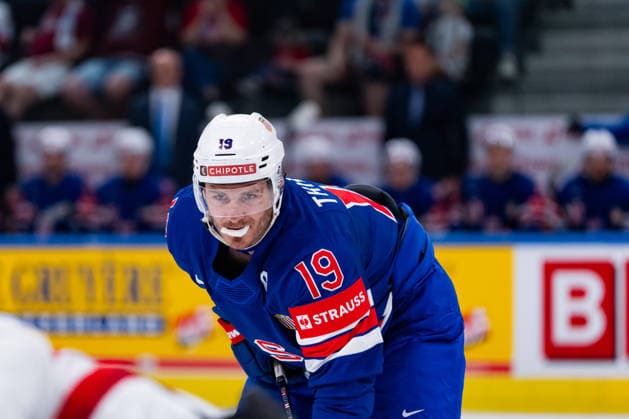 ZURICH, SWITZERLAND - MAY 26: Matthew Tkachuk (United States, 19) during the Preliminary Round - Group A Match 53 between United States and Austria at the IIHF Ice hockey, Eishockey World Championship, WM, Weltmeisterschaft 2026, Swiss Life Arena on May 26, 2026 in Zurich, Switzerland. Zurich Switzerland Copyright: xTimoxSteinx