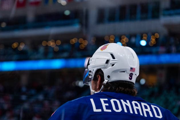 ZURICH, SWITZERLAND - MAY 26: Ryan Leonard (United States, 9) during the Preliminary Round - Group A Match 53 between United States and Austria at the IIHF Ice hockey, Eishockey World Championship, WM, Weltmeisterschaft 2026, Swiss Life Arena on May 26, 2026 in Zurich, Switzerland. Zurich Switzerland Copyright: xTimoxSteinx