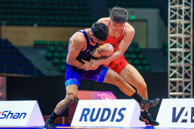 U23 Wrestling Asian Championships 79kg FS - Chandermohan Chandermohan (IND) df. Yerkhan Abil (KAZ)