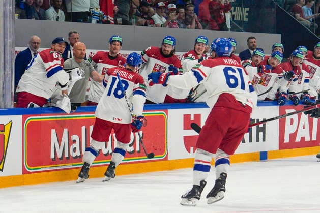 FRIBOURG, SWITZERLAND - MAY 26: Dominik Kubalik of Czechia celebrates his goal during the 2026 IIHF Ice hockey, Eishockey World Championship, WM, Weltmeisterschaft Switzerland game between Czechia and Canada at BCF Arena on May 26, 2026 in Fribourg, Fribourg. Fribourg BCF Arena Fribourg Switzerland Copyright: xJustPictures.ch JarixPestelaccix jp-en-EuSpIm-JP6_JAR_Czechia_Canada_26May2026_00059