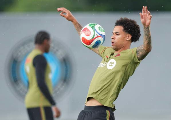 May 26, 2026, Charlotte, Nc, UNITED STATES: Tajon Buchanan warms up with the ball during Team Canada World Cup roster selection camp in Charlotte, N.C., on Tuesday, May 26, 2026. Canada News - May 26, 2026  - ZUMAc35_ 20260526_zaf_c35_074 Copyright: xNathanxDenettex
