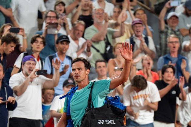 2026-05-26 2026 French Open - Day Three PARIS, FRANCE - MAY 26: Daniel Altmaier of Germany during Day Three of the 2026 French Open at Roland Garros on May 26, 2026 in Paris, France. (Photo by Marleen Fouchier BSR Agency) Paris France Content not available for redistribution in The Netherlands directly or indirectly through any third parties. Copyright: xBSRxAgencyx