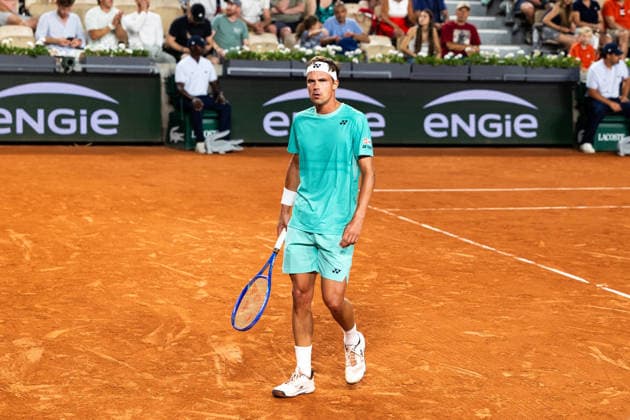 PARIS, FRANCE - MAY 26: Daniel Altmaier of Germany is seen in action in his first round match against Felix Auger-Aliassime of Canada during Day Three of the 2026 French Open at Roland Garros on May 26, 2026 in Paris, France. (Photo by Pauline FIGUET SPP) Copyright: xPaulinexFIGUETx xSPPx Sportspressphoto_SPR155052
