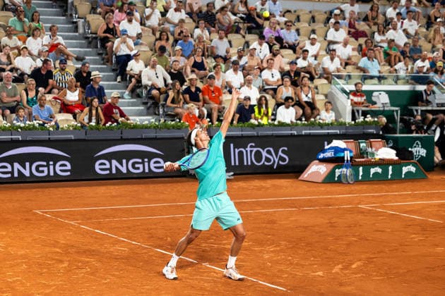 PARIS, FRANCE - MAY 26: Daniel Altmaier of Germany is seen in action in his first round match against Felix Auger-Aliassime of Canada during Day Three of the 2026 French Open at Roland Garros on May 26, 2026 in Paris, France. (Photo by Pauline FIGUET SPP) Copyright: xPaulinexFIGUETx xSPPx Sportspressphoto_SPR155053