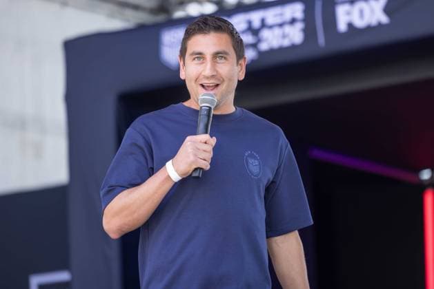 RECORD DATE NOT STATED U.S. Men™s national team, Nationalteam World Cup Roster Reveal Alejandro Bedoya speaks prior to the United States World Cup roster reveal on May 26, 2026 in New York City.(Foto: William Volcov Brazil Photo Press IMAGO) Sports NEW YORK NY United States Copyright: xWILLIAMxVOLCOVx