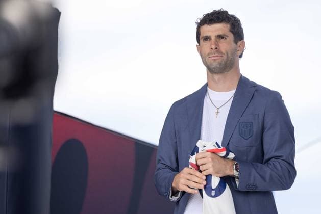 RECORD DATE NOT STATED U.S. Men™s national team, Nationalteam World Cup Roster Reveal Christian Pulisic player of the United States national team, during an event to announce the squad for the 2026 World Cup at Pier 17 in New York, United States, on Tuesday, May 26.(Foto: William Volcov Brazil Photo Press IMAGO) Sports NEW YORK NY United States Copyright: xWILLIAMxVOLCOVx