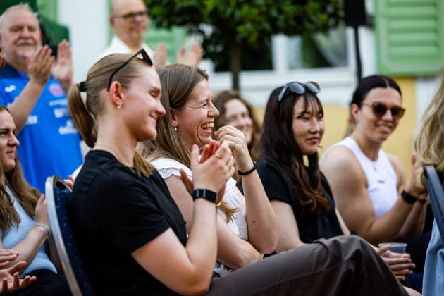 26.05.2026, GER, Handball, Frauen, Saison 2025 2026, Alsco 1.Bl, Goodbye - Gemeinsam öffentliche Verabschiedung - feierliche Saisonende Julie Holm (Thueringer HC,8) Gemeinsam mit Fans, Unterstützern und Wegbegleitern wurden einige Spielerinnen verabschiedet sowie die Mannschaft für die erfolgreiche Saison offiziell verabschiedet geehrt. 99947 Bad Langensalza Kurpark am Frederikenschlössche Thüringen Deutschland