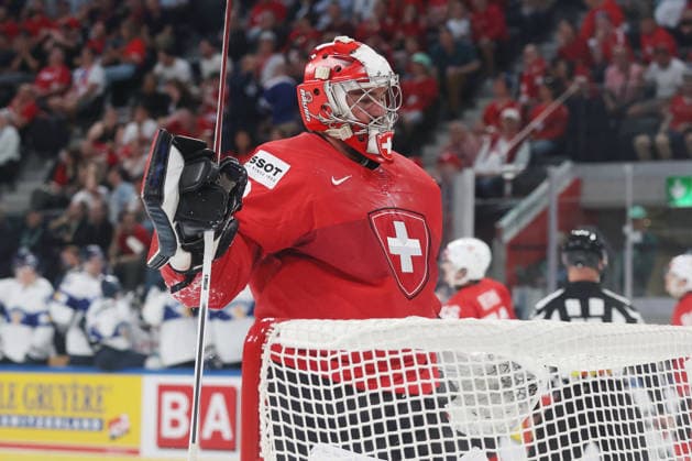 26.05.2026 Swiss Life Arena Zuerich , SCHWEIZ, Herren Eishockey IIHF World Championship, WM, Weltmeisterschaft Zurich 2026 Gruppe A SUI - FIN Torwart Reto Berra (SUI)