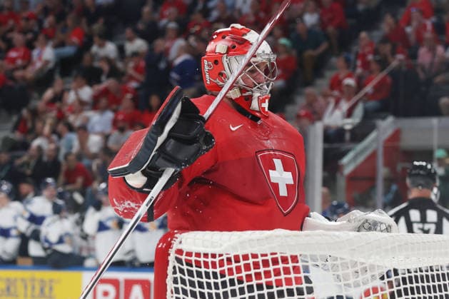 26.05.2026 Swiss Life Arena Zuerich , SCHWEIZ, Herren Eishockey IIHF World Championship, WM, Weltmeisterschaft Zurich 2026 Gruppe A SUI - FIN Torwart Reto Berra (SUI)