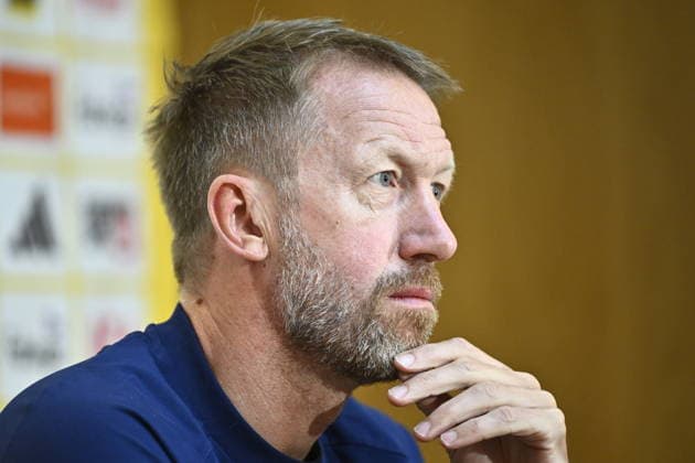 STOCKHOLM, SVERIGE 20260527 Sveriges förbundskapten Graham Potter, under en pressträff när landslaget samlas inför fotbolls-VM. STOCKHOLM SVERIGE x10060x