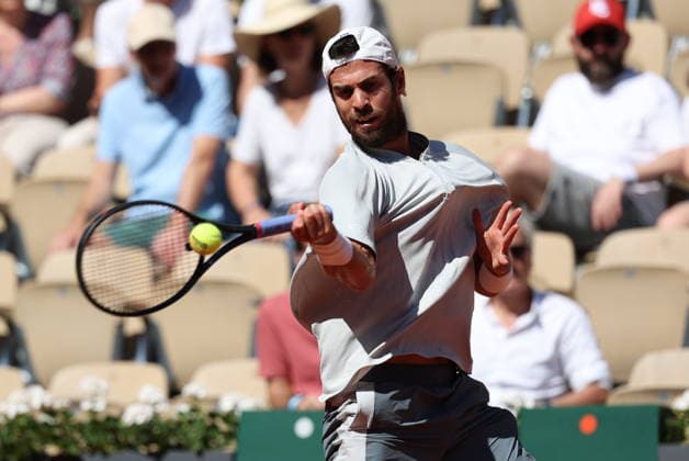 ROLAND GARROS 2026 Thierry Larret MAXPPP - PARIS (75) 27 05 2026 Thierry Larret Maxppp. Tennis. Roland Garros 2026. Internationaux de France de tennis. Stade Roland Garros, Paris (75). Le 27 Mai. Court Suzanne LENGLEN : Karen KHATACHANOV (RUS) vs Marco TRUNGELLITI (ARG). Roland Garros French Open tennis tournament, in Paris, France, on 27 May 2026. PARIS (75) STADE ROLAND GARROS PARIS ILE DE FRANCE FRANCE  Copyright: xMAXPPPxThierryxLarretx TLR202605273887 TLR202605273887