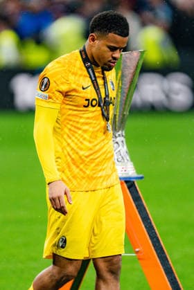 20.05.2026, SC Freiburg vs. Aston Villa, UEFA Europa League Finale, Final Matchday Noah Atubolu (SC Freiburg, 1) unglücklich enttäuscht traurig nach der Finalniederlage Copyright: xBahhoxKarax