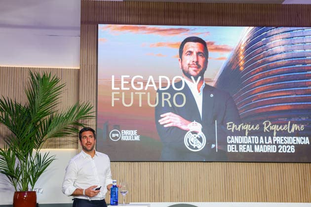 ESP: Riquelme press conference, PK, Pressekonferenz Enrique Riquelme presents his candidacy for the Real Madrid presidential elections in the presence of club members in Madrid May 27 2026 Madrid Spain Copyright: xAlbaxPachecox xAgenciaxLOFx